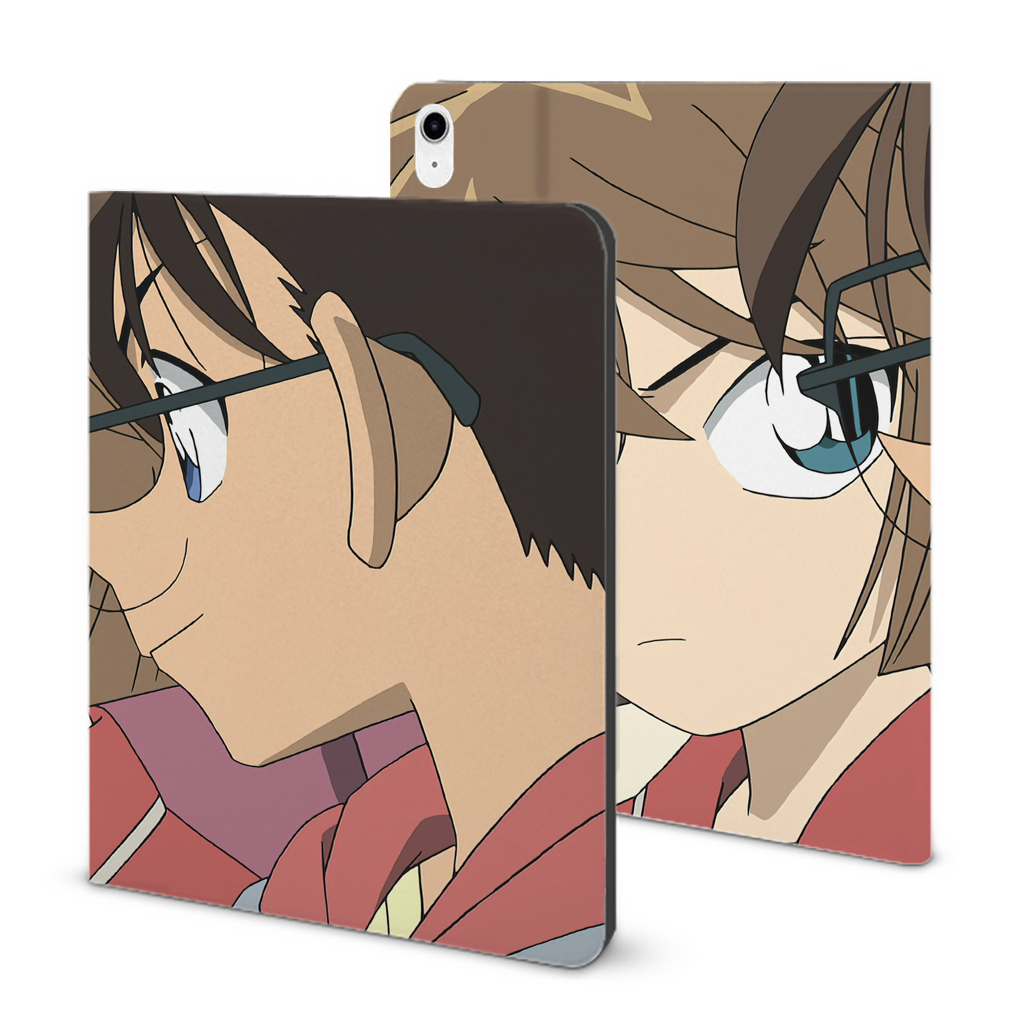 （画像用） 名探偵コナン Detective Conan IPad ケース ブック型 PUレザー TPU 耐衝撃 軽量 薄型 ペン収納なし 全面保護 IPad 各モデル対応